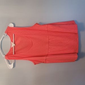 Women's Plus Coral Peplum Top | Size 1XL